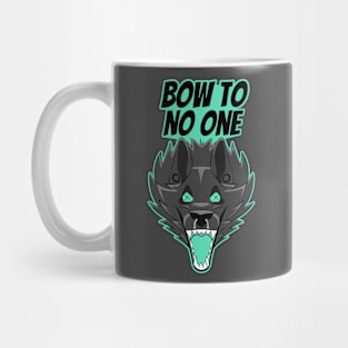 Turquoise Punk Wolf Mug